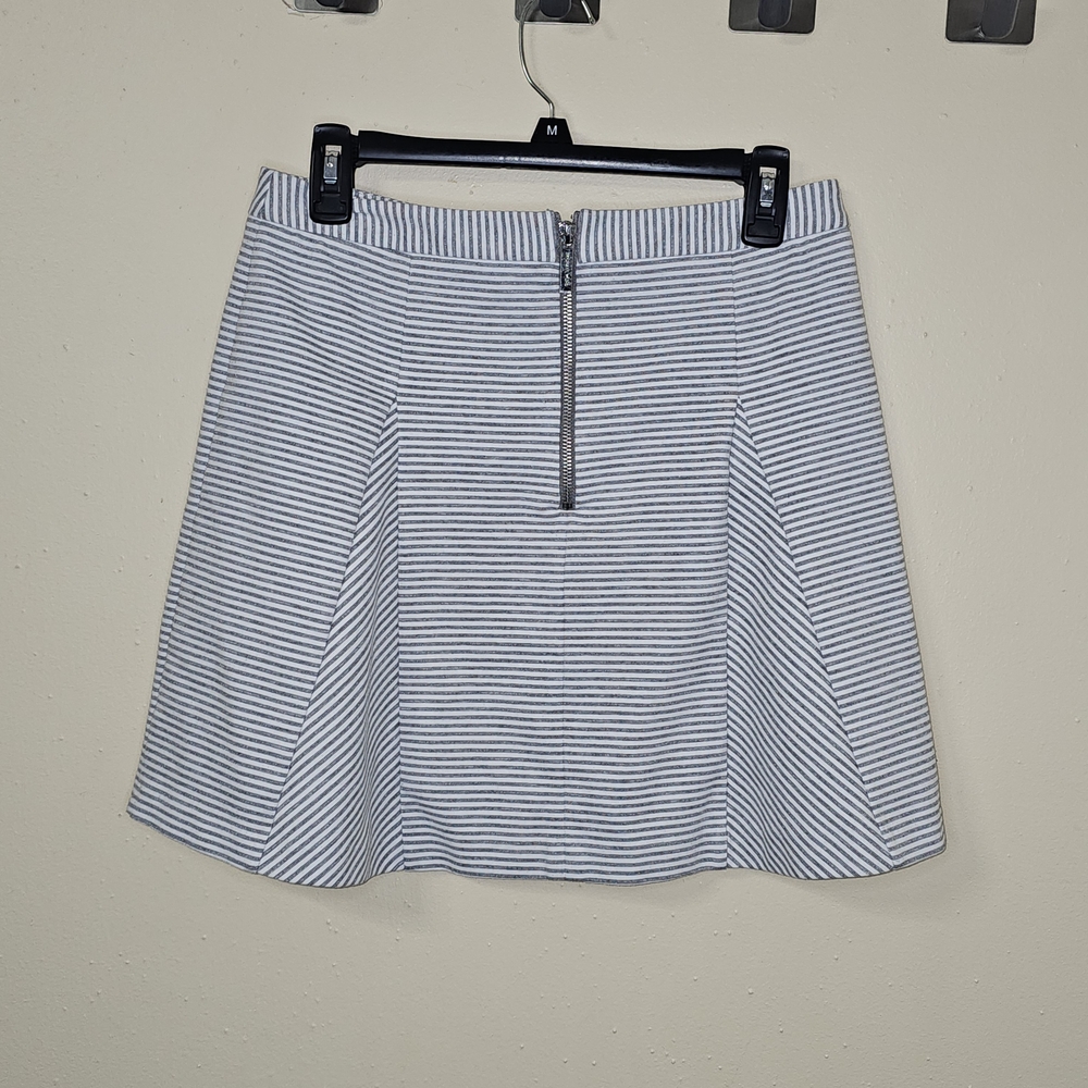 MICHAEL Michael Kors Women's Gray White Striped A-LineStriped Gray Women's Skirt - Picture 2 of 10